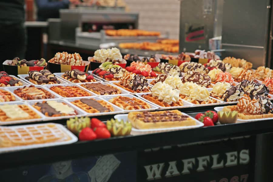 Belgian waffles and delicacies